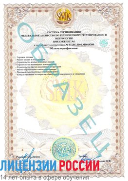 Образец сертификата соответствия (приложение) Медногорск Сертификат OHSAS 18001